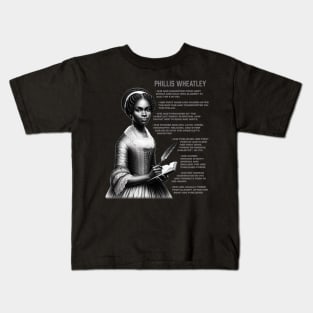 Phillis Wheatley Kids T-Shirt